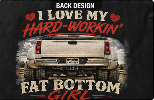 Fat Bottom Girl Dually Truck Tee | Fat Bottom Garage