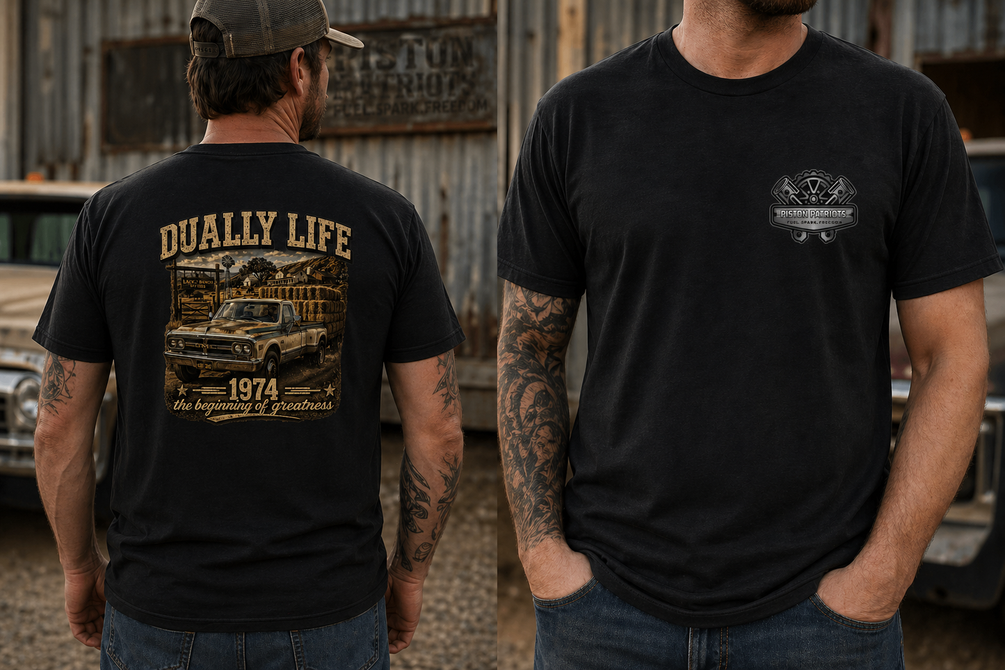 Dually Life 1974 Vintage Truck Tee | Fat Bottom Garage